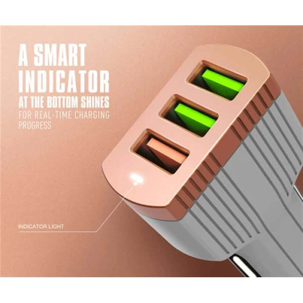 شارژر فندکی الدینیو LDNIO C702Q فست شارژ 3 پورت Qualcomm 3.0