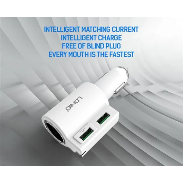 شارژر فندکی 2 پورت LDNIO الدینیو CM10