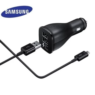 شارژر فندکی اصلی دو پورت سامسونگ فست شارژر Samsung EP-LN920 با کابل تایپ سی