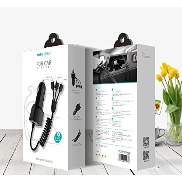 شارژر فندکی TOTU Design CCL01 Sharp Series 3 in 1 Cable