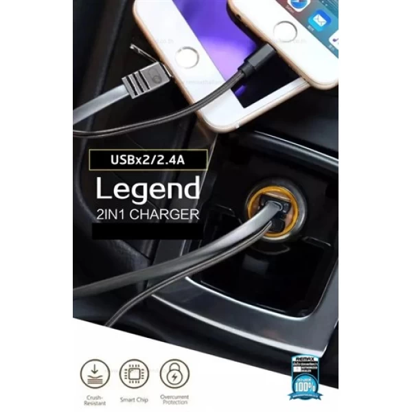 شارژر فندکی 2 پورت دبلیو کی WK WP-C06 LEGEND