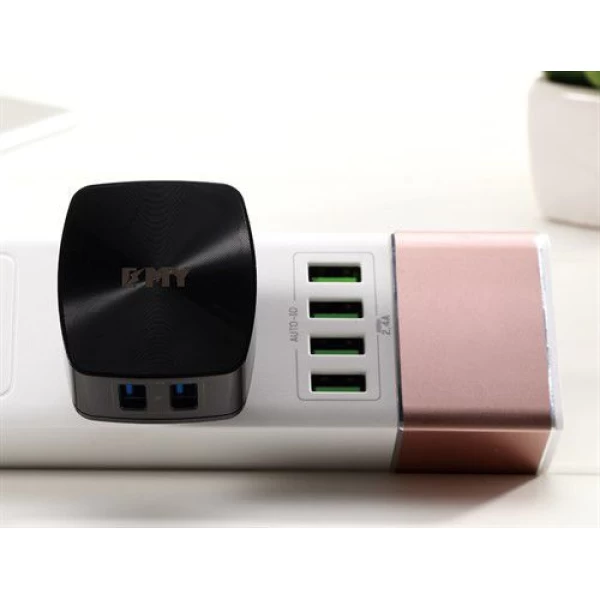 شارژر دیواری 2 خروجی امی Emy مدل MY-227 همراه با کابل لایتنینگ