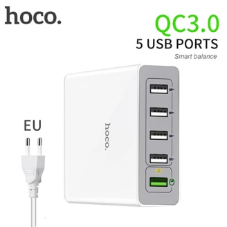 هاب شارژر هوکو 5 پورت HOCO C18A فست شارژ Qualcomm 3.0