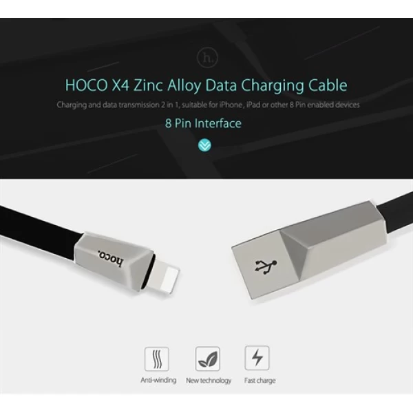 کابل لایتنینگ هوکو Hoco X4 Zinc Alloy