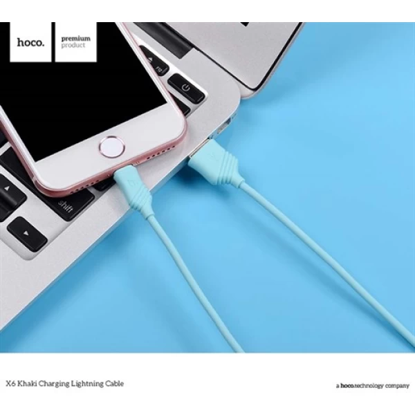 کابل لایتنینگ هوکو hoco X6 KHAKI