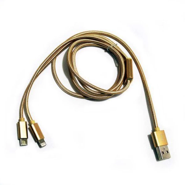 کابل دو کاره لایتنینگ و میکرو یو اس بی هوکو Hoco X2 ساختار کنفی