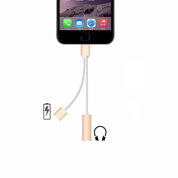کابل تبدیل انتقال صدا Aux و میکرو یو اس بی به لایتنینگ آیفون Go-Des