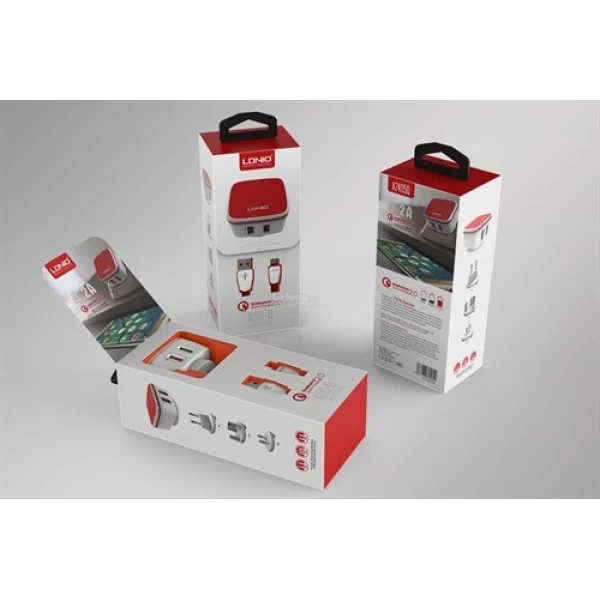 شارژر 2 خروجی فست شارژ 2.0 Qualcomm الدینیو LDNIO A2405Q