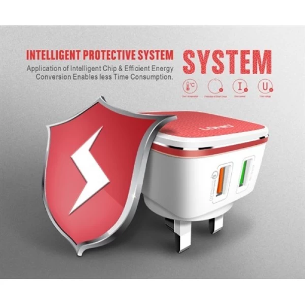 شارژر 2 خروجی فست شارژ 2.0 Qualcomm الدینیو LDNIO A2405Q