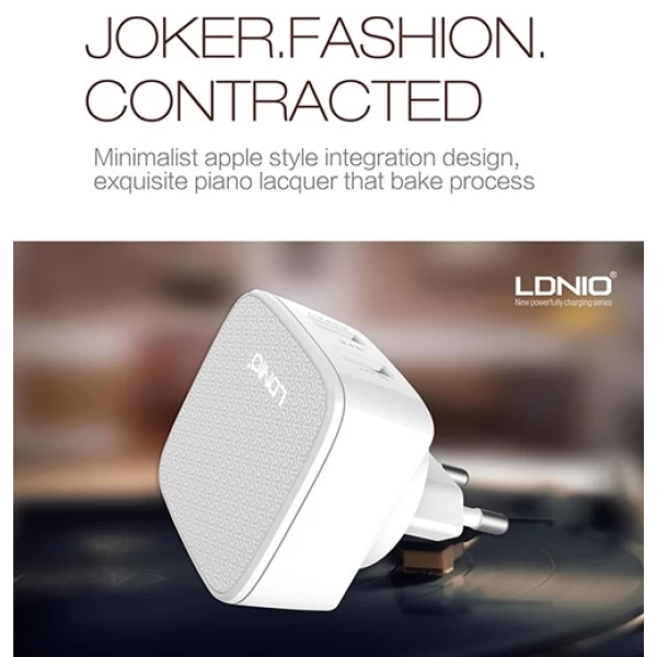 شارژر دیواری 2 خروجی الدینیو  LDNIO DL-AC66