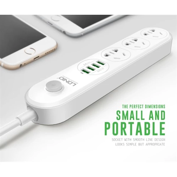 سه راهی برق و شارژر الدینیو LDNIO SC3402