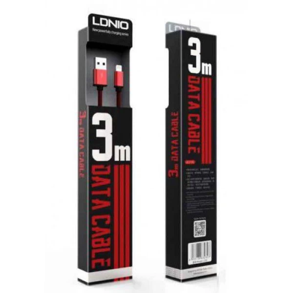 کابل 3 متری میکرو یو اس بی الدینیو LDNIO مدل LS30