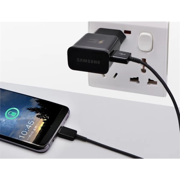 شارژر اصلی سامسونگ فست شارژ همراه با کابل تایپ سی مدل Samsung EP-TA20EBE