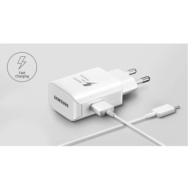 شارژر اصلی سامسونگ فست شارژ همراه با کابل تایپ سی مدل Samsung EP-TA20EBEEP-TA300CWEGKR