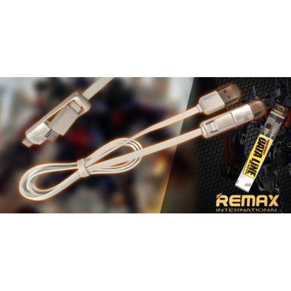 کابل لایتنینگ و میکرو یو اس بی مارک ریمکس Remax مدل Transformers Data Line 