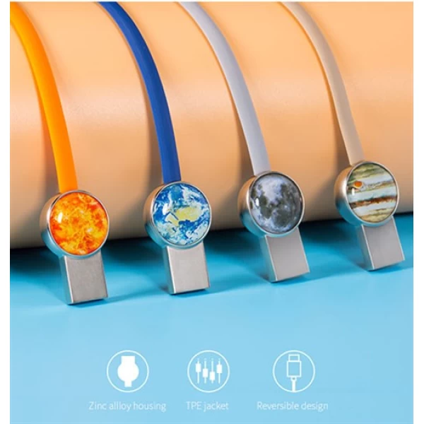 کابل لایتنینگ راک Rockspace Orb Series Lightning Charge & Sync Flat Cable