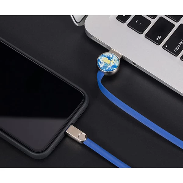 کابل لایتنینگ راک Rockspace Orb Series Lightning Charge & Sync Flat Cable