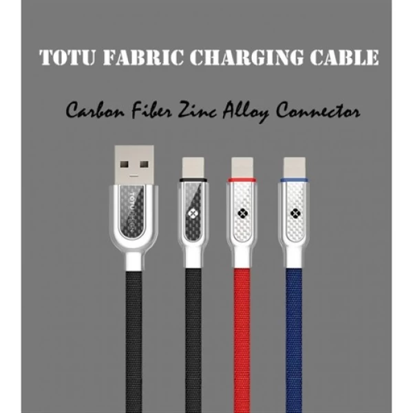 کابل تایپ سی توتو TOTU LI38 Han Series Carbon Fiber Fabric