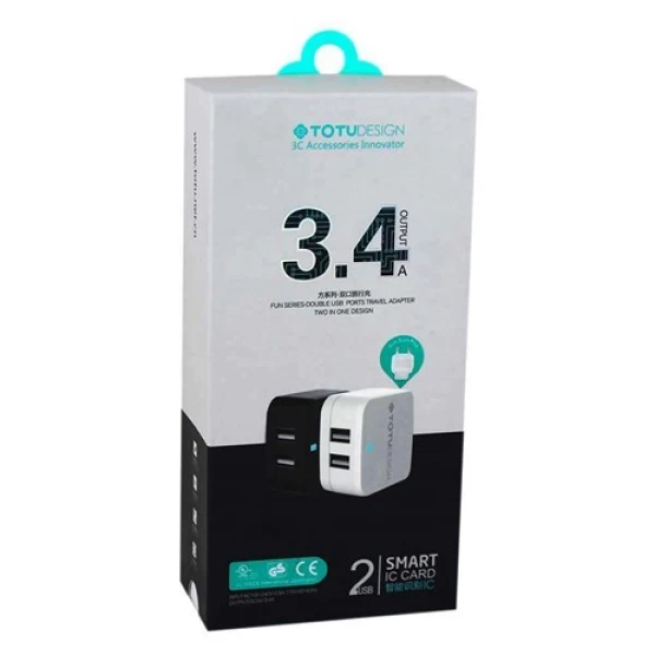 آداپتور شارژر 3.4 آمپر مارک توتو TOTU Smart IC Card