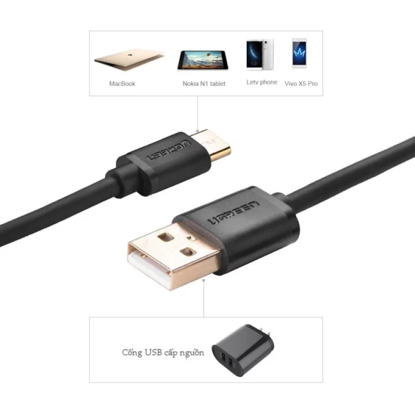 کابل Type C به USB یوگرین UGreen US141 30166