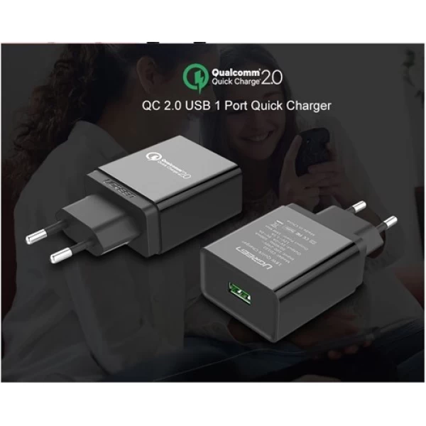 آداپتور شارژر فست شارژ 2.0 Qualcomm یوگرین UGREEN CD122