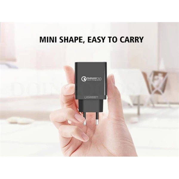آداپتور شارژر فست شارژ 2.0 Qualcomm یوگرین UGREEN CD122