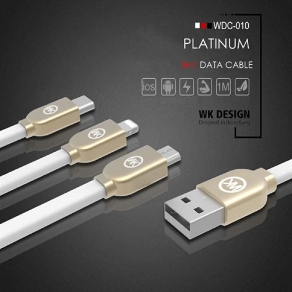 کابل سه کاره دبلیوکی مدل WK WDC-010 3 In 1