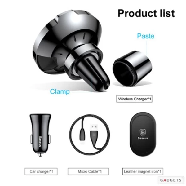 پایه نگهدارنده و شارژر وایرلس Baseus Big Ears