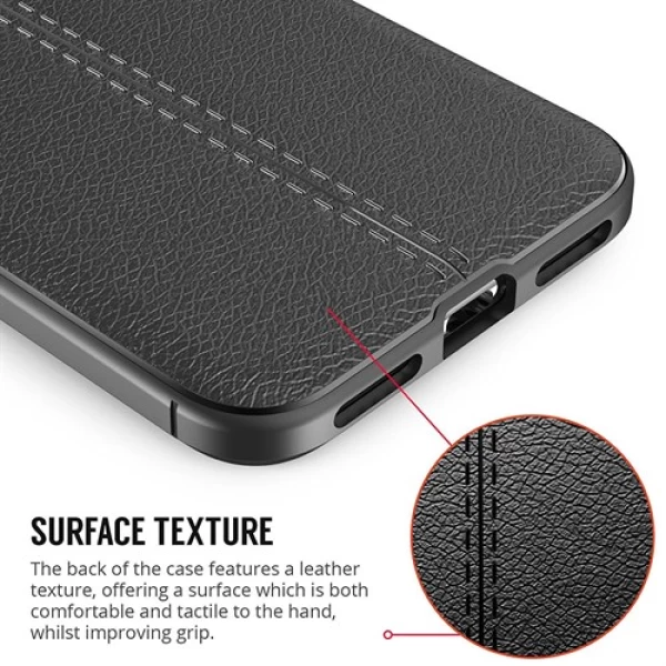 قاب محافظ ژله ای طرح چرم Apple iPhone X / XS مدل Auto Focus