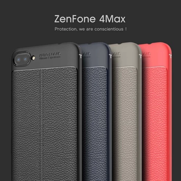 قاب محافظ ژله ای طرح چرم Asus Zenfone 4 Max ZC554KL مدل Auto Focus