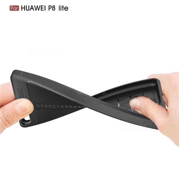 قاب محافظ ژله ای طرح چرم Huawei P8 Lite مدل Auto Focus