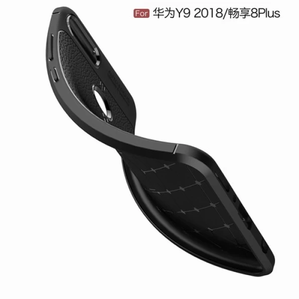 قاب محافظ ژله ای طرح چرم Huawei Y9 2018 / Enjoy 8 Plus مدل Auto Focus