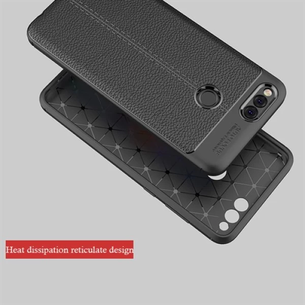 قاب محافظ ژله ای طرح چرم Huawei Honor 7x مدل Auto Focus