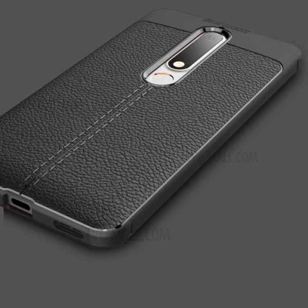 قاب محافظ ژله ای طرح چرم Nokia 6.1 2018 مدل Auto Focus