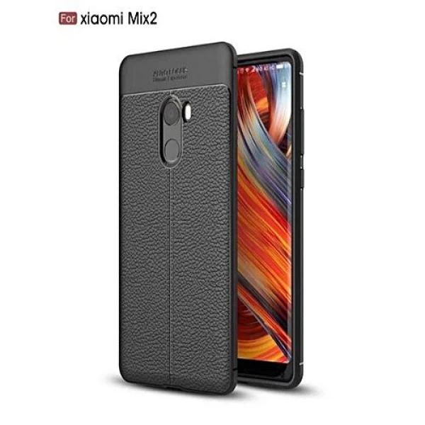 قاب محافظ ژله ای طرح چرم Xiaomi Mi Mix 2 مدل Auto Focus