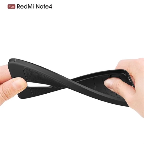 قاب محافظ ژله ای طرح چرم Xiaomi Redmi Note 4x مدل Auto Focus