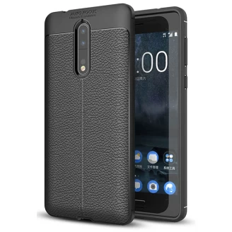 قاب محافظ ژله ای طرح چرم Nokia 8 مدل Auto Focus