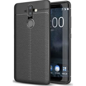 قاب محافظ ژله ای طرح چرم Nokia 8 Sirocco مدل Auto Focus