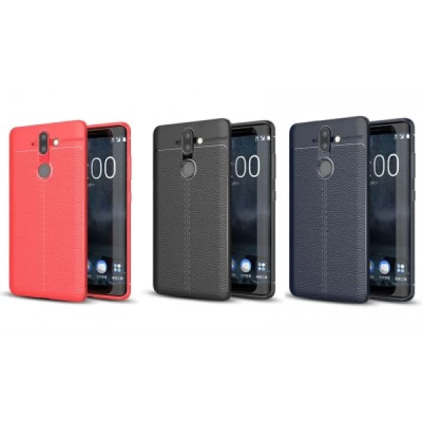 قاب محافظ طرح چرم Nokia 8 Sirocco Auto Focus Jelly Case