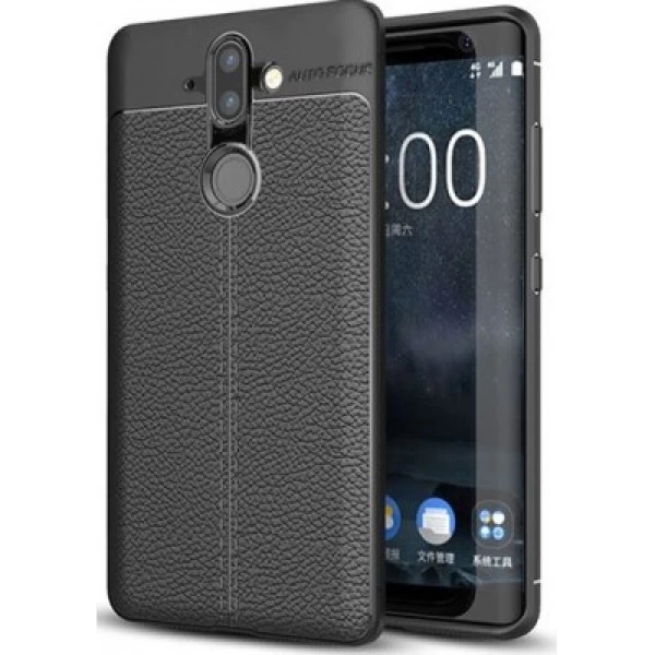 قاب محافظ طرح چرم Nokia 8 Sirocco Auto Focus Jelly Case