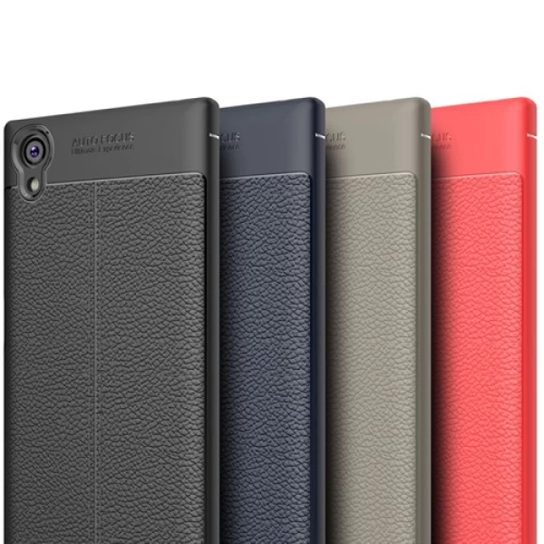 قاب محافظ ژله ای طرح چرم Sony Xperia XA1 Plus مدل Auto Focus