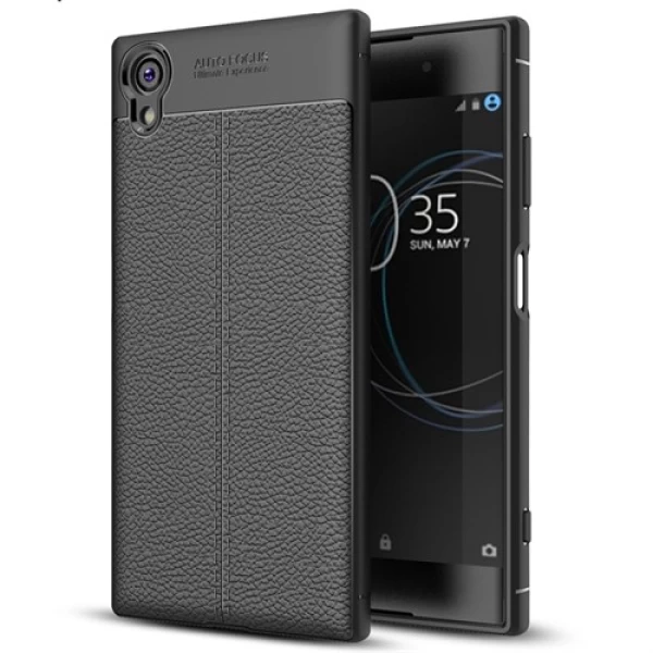 قاب محافظ ژله ای طرح چرم Sony Xperia XA1 Plus مدل Auto Focus
