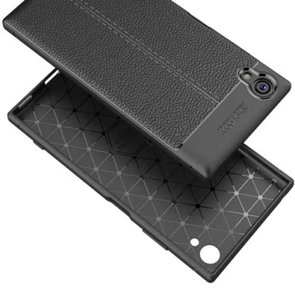 قاب محافظ ژله ای طرح چرم Sony Xperia XA1 Plus مدل Auto Focus