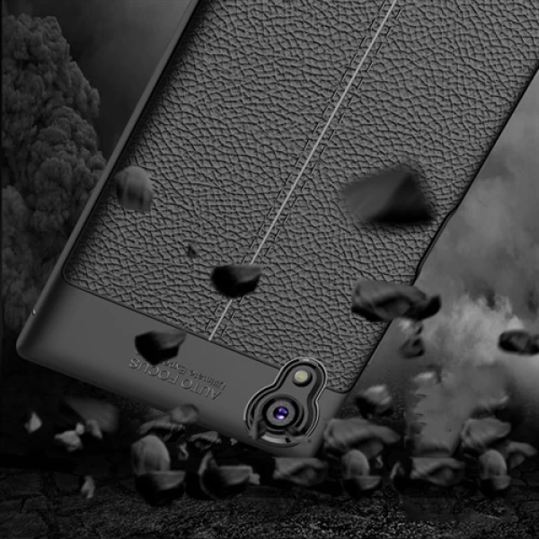 قاب محافظ ژله ای طرح چرم Sony Xperia XA1 Plus مدل Auto Focus