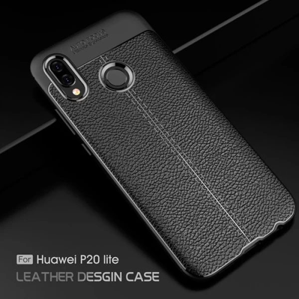 قاب محافظ ژله ای طرح چرم Huawei Nova 3e / P20 Lite مدل Auto Focus