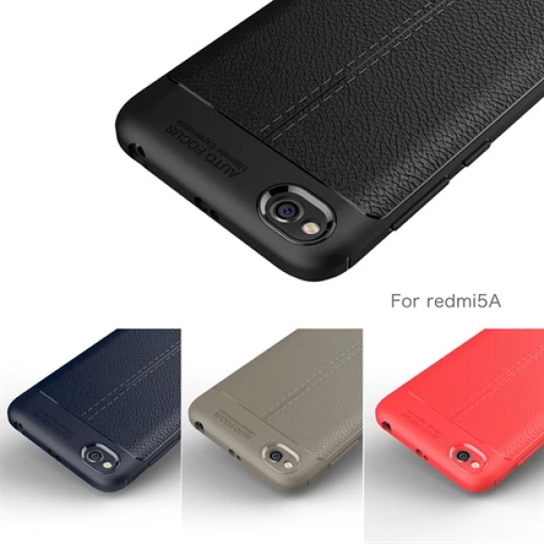 قاب محافظ ژله ای طرح چرم Xiaomi Redmi 5A مدل Auto Focus