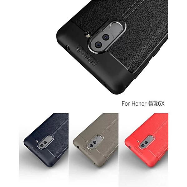 قاب محافظ ژله ای طرح چرم Huawei Honor 6x مدل Auto Focus