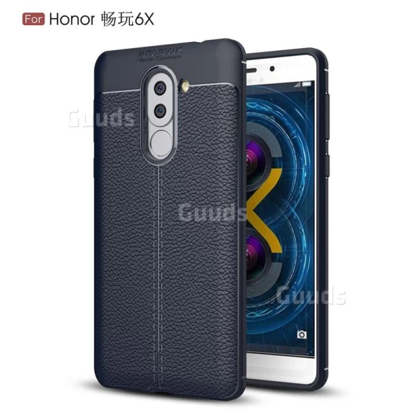 قاب محافظ ژله ای طرح چرم Huawei Honor 6x مدل Auto Focus