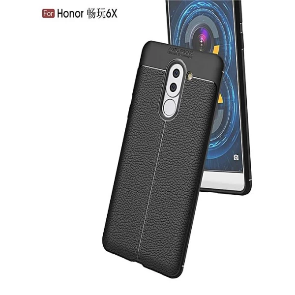 قاب محافظ ژله ای طرح چرم Huawei Honor 6x مدل Auto Focus