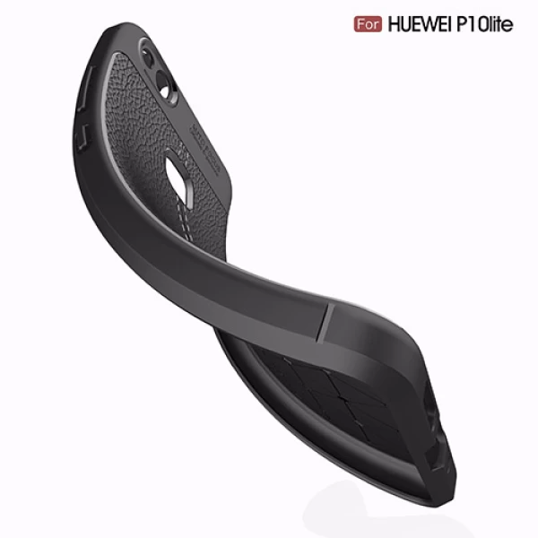 قاب محافظ ژله ای طرح چرم Huawei P10 Lite مدل Auto Focus